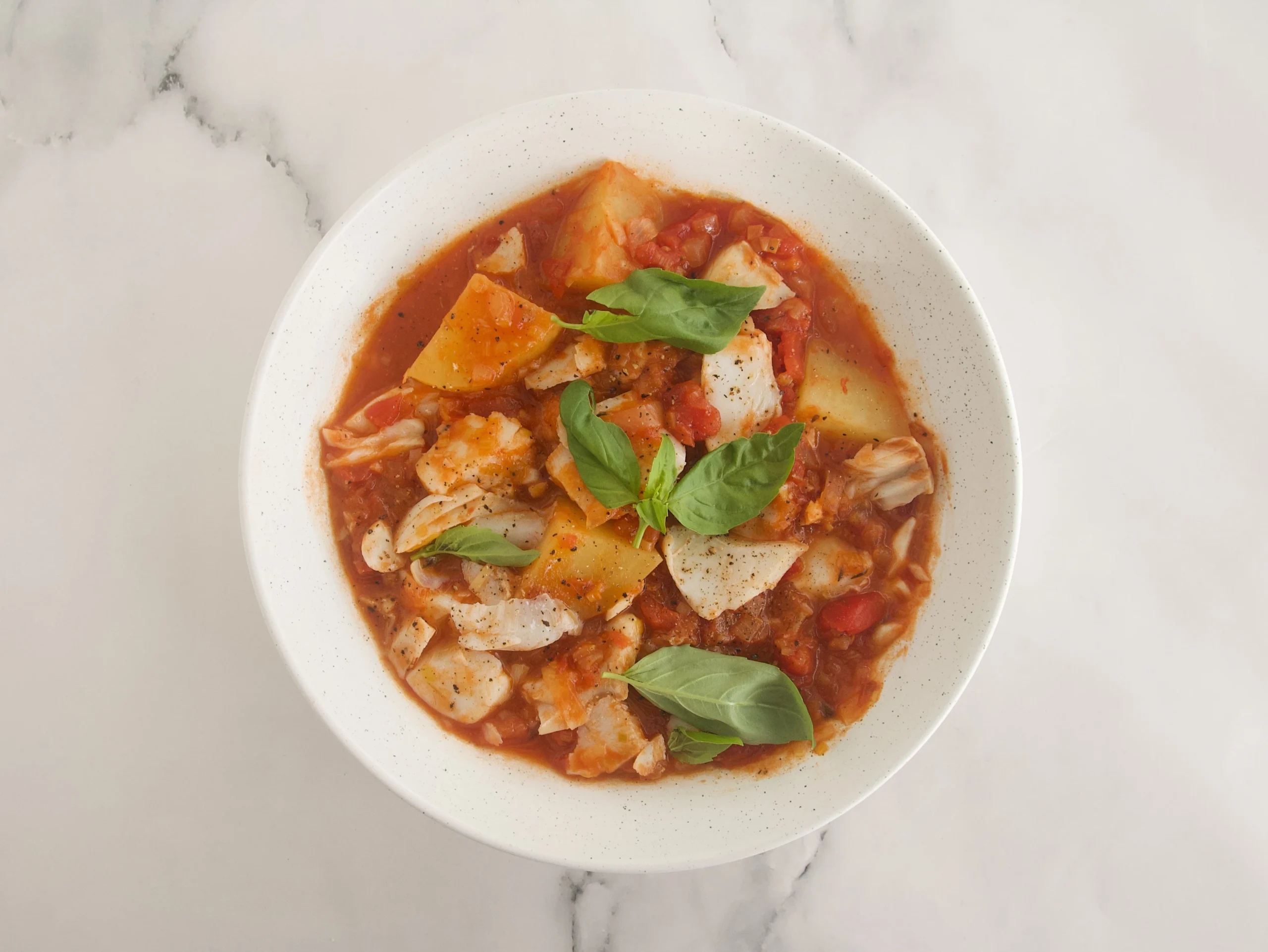 Cazuela de bacalao y tomate