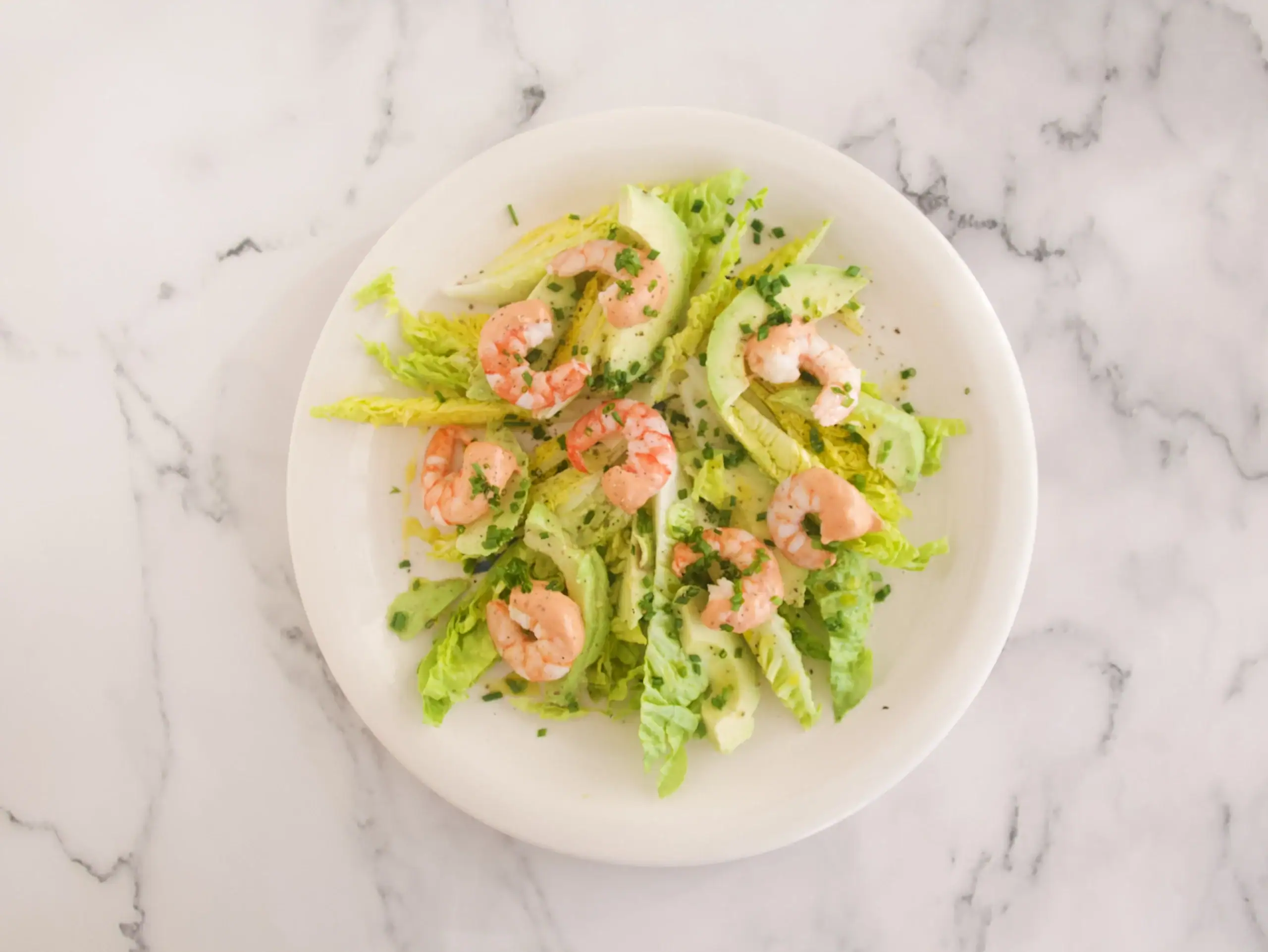 Ensalada cóctel de gambas