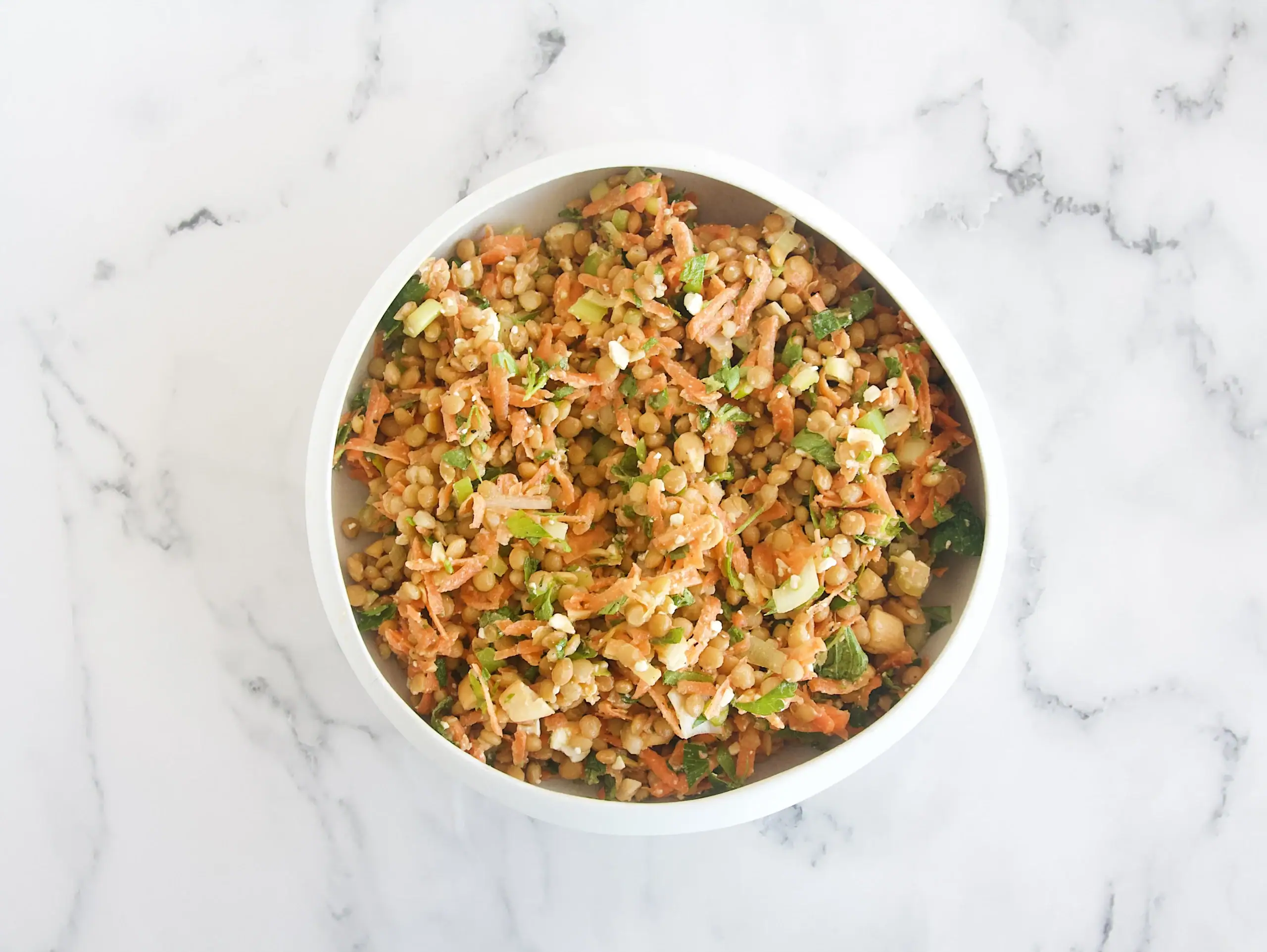 Ensalada de lentejas y zanahoria