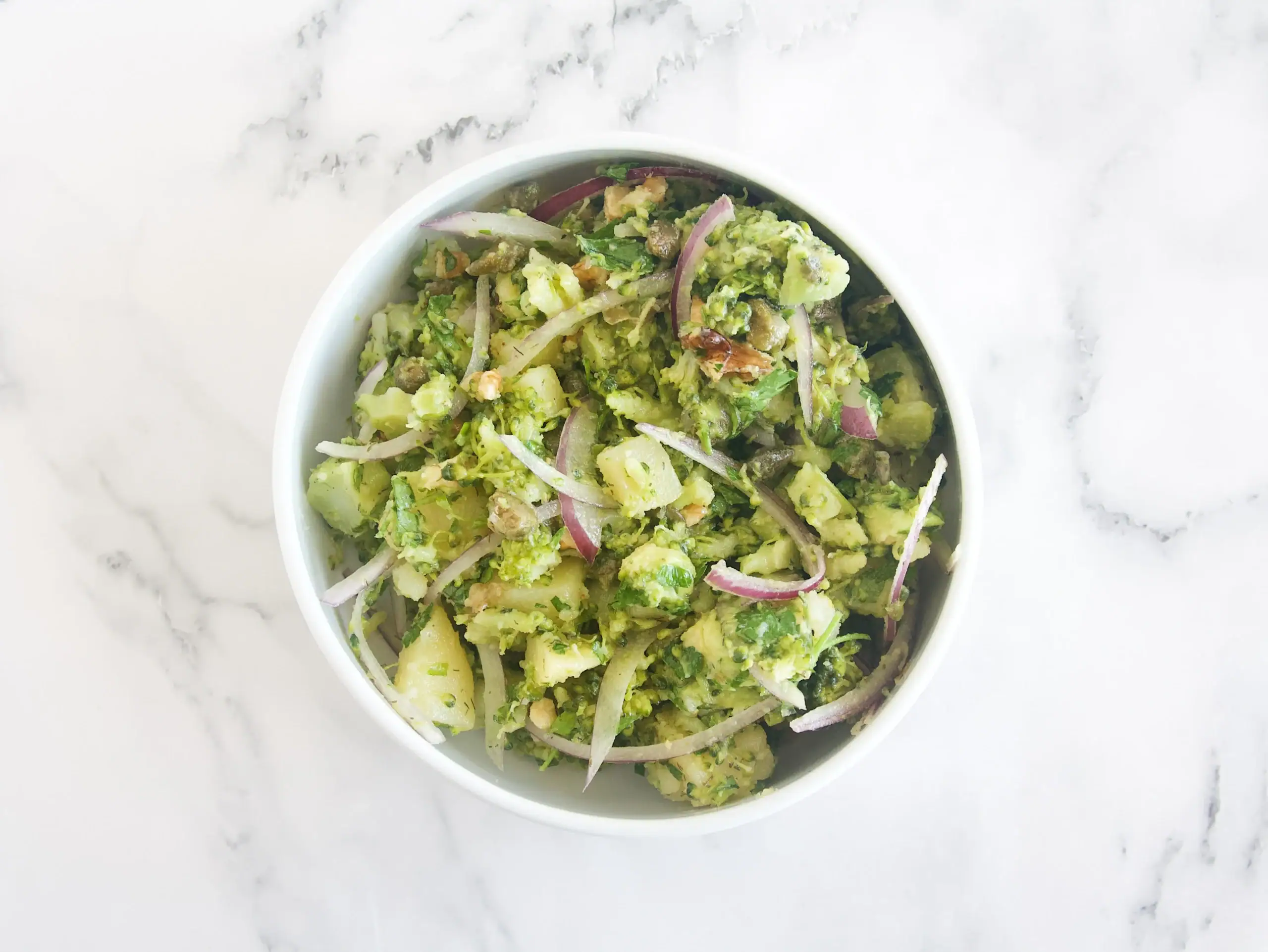 Ensalada de patata prebiótica y brócoli