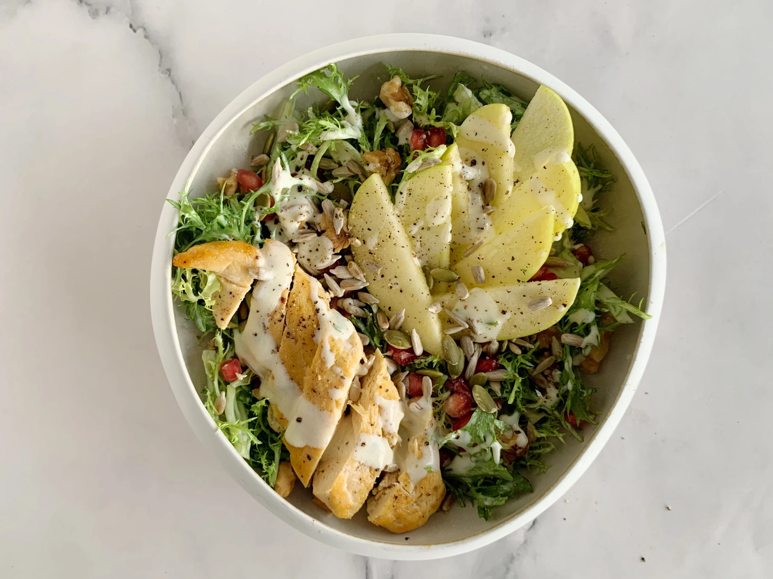 Ensalada invernal con pollo