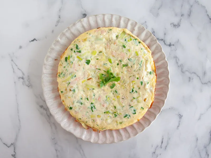 Frittata de salmón ahumado