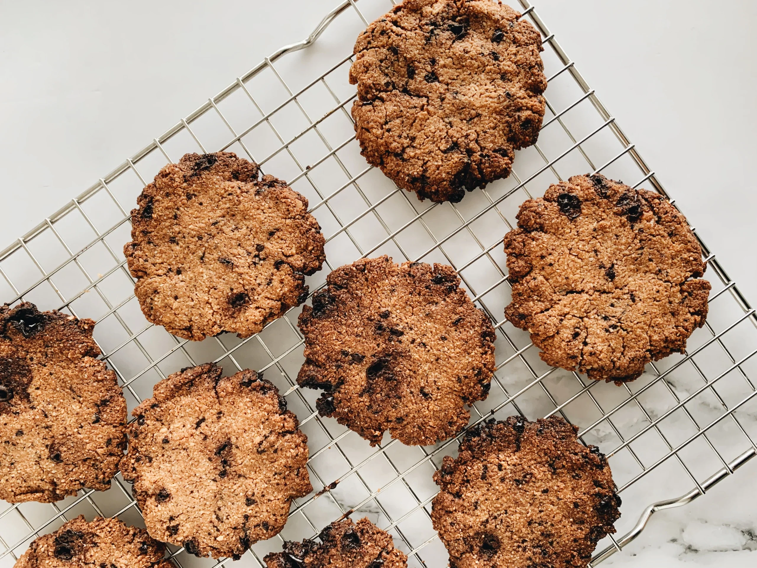 Galletas de almendras, cacahuete y chocolate