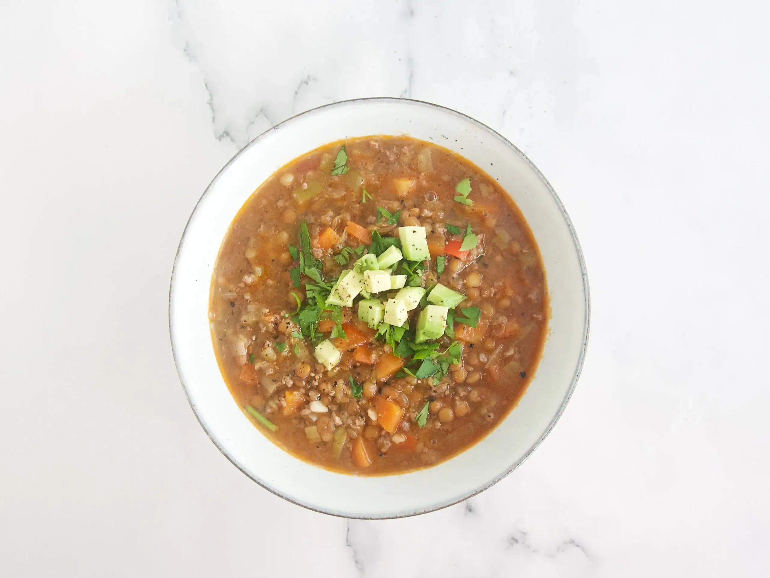 Guiso exprés de lentejas y carne picada estilo tex-mex