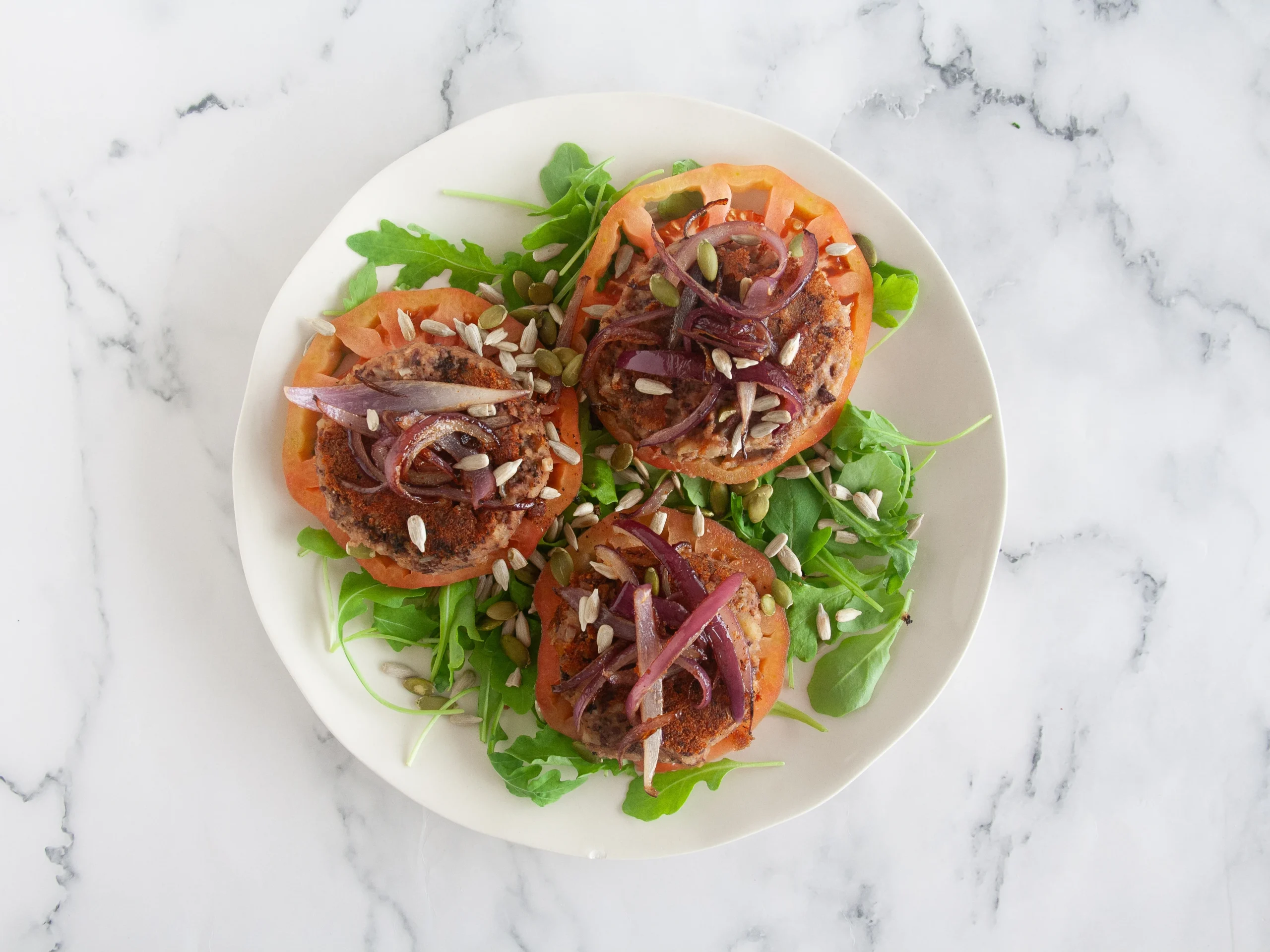 Hamburguesas veganas estilo BBQ