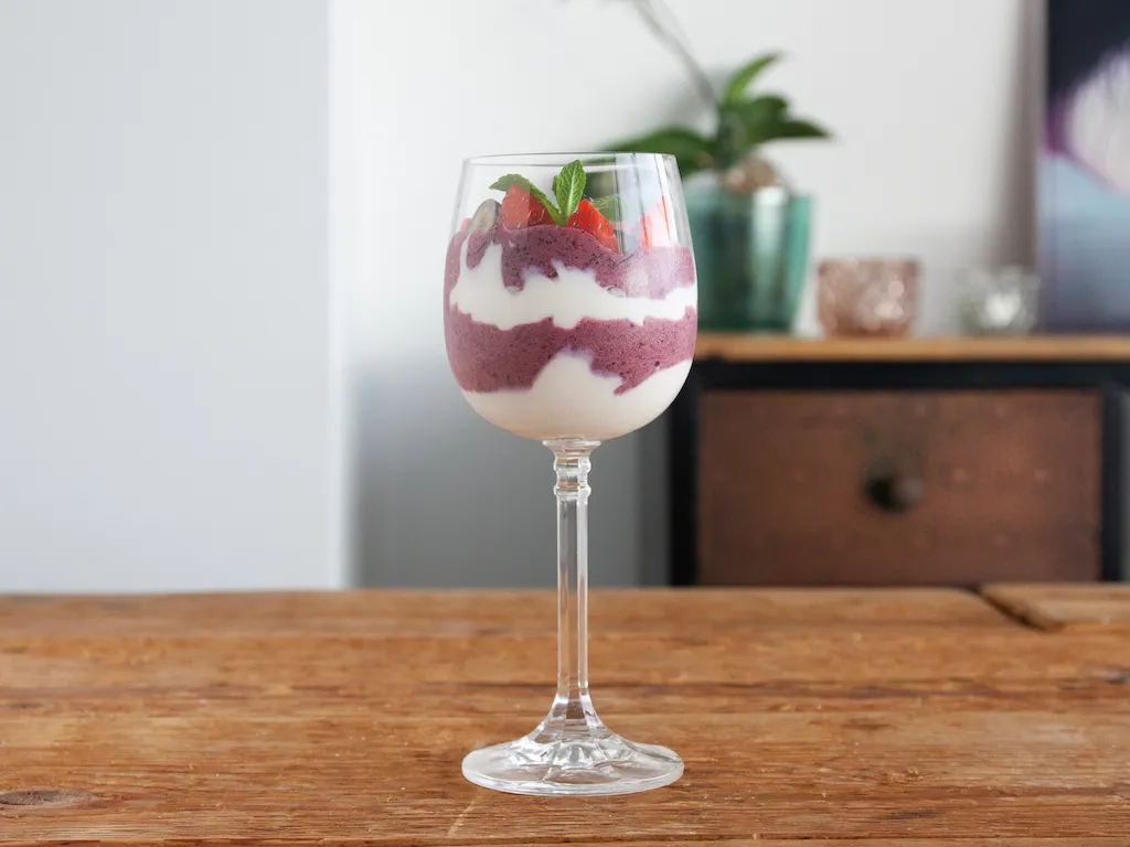 Mousse de arándanos