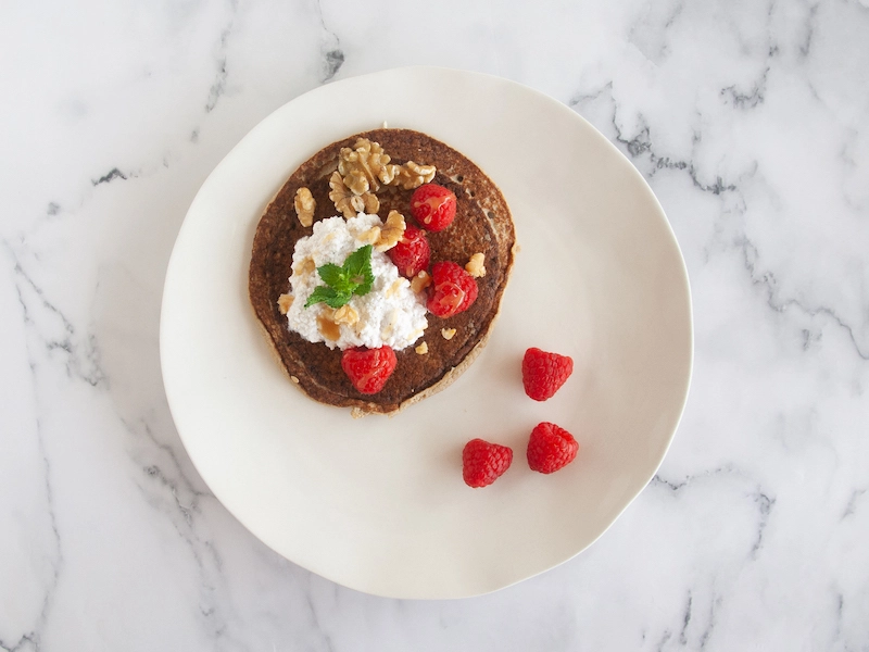 Pancakes de quinoa y lino