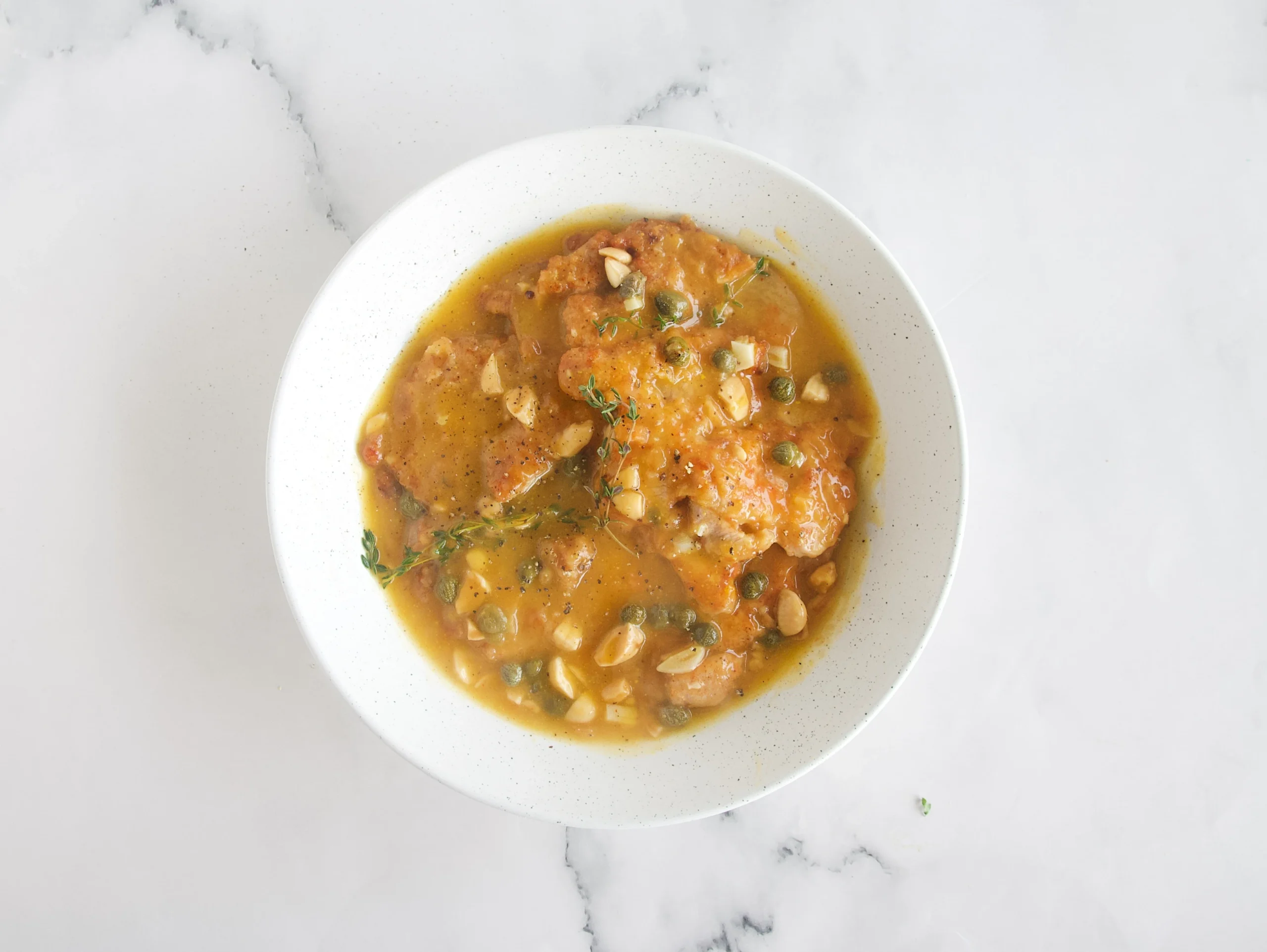 Picata de pavo (con almendras y naranja)