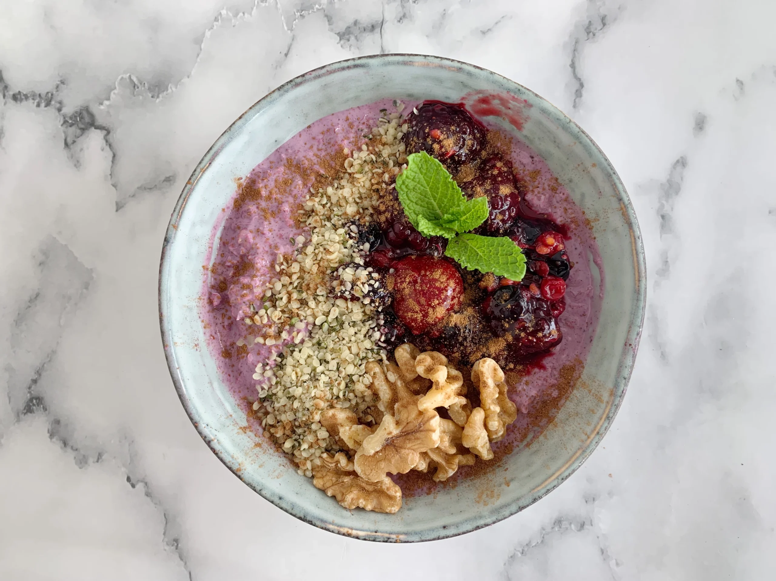 Porridge proteico de frutos rojos