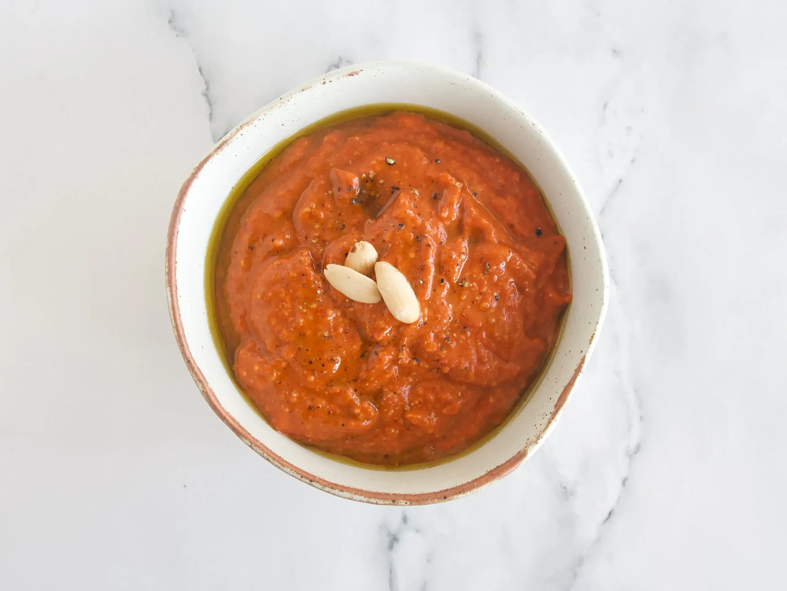 Salsa de pimiento rojo y almendras