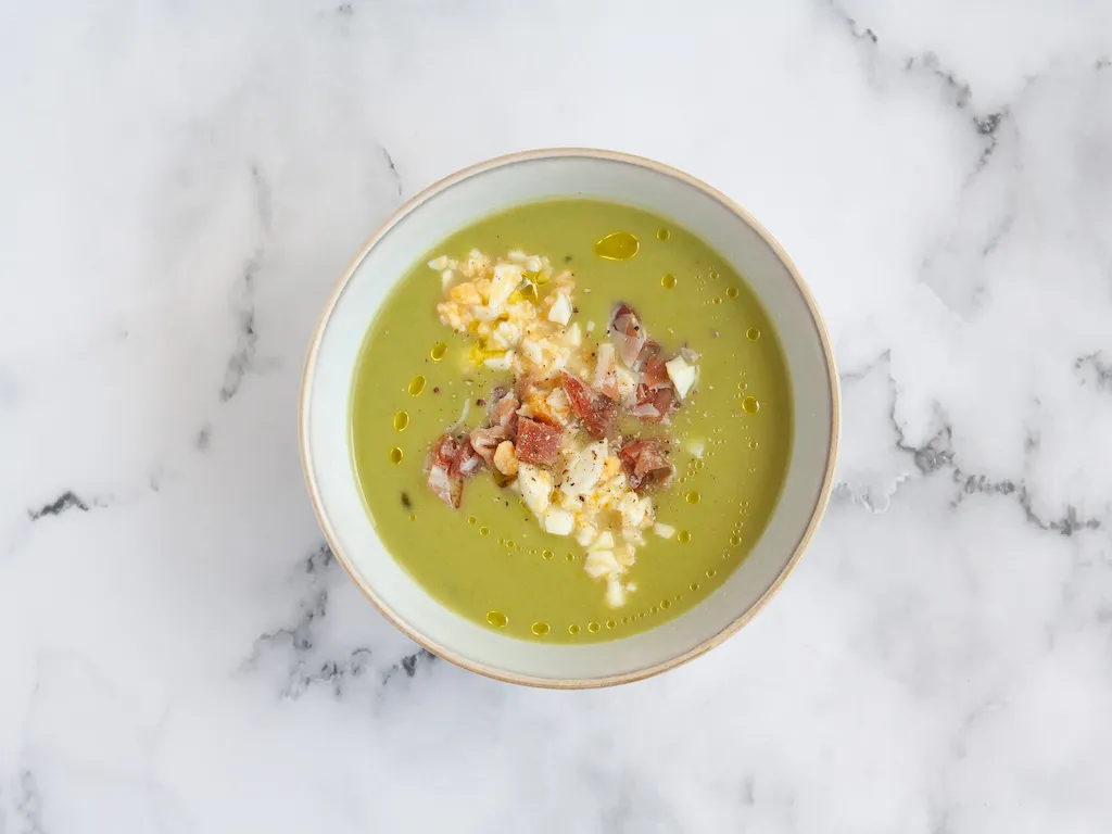 Sopa fría de guisantes